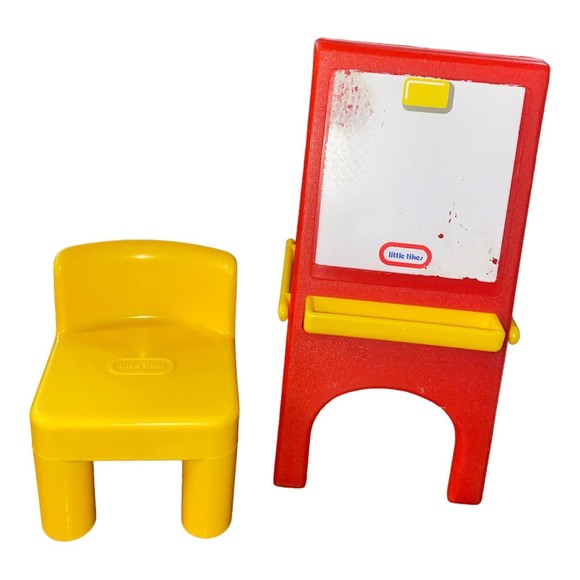 Toys Vintage Little Tikes Dollhouse Red Double Side Whiteboard
